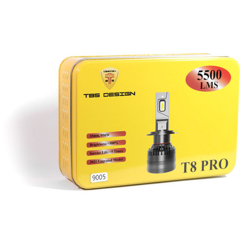 Комплект світлодіодних ламп TBS Design T8 PRO HB3 12-24V 110W P20d 11000lm 6000K фото №4