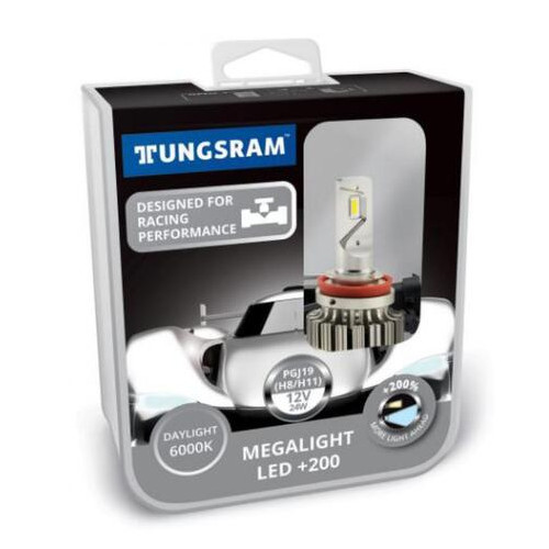 Світлодіодні лампи Tungsram Megalight LED H8-11 6000K PGJ19 60490 PB2 фото №1
