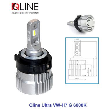 Лампи світлодіодні Qline Ultra VW-H7 G 6000K (2шт) фото №1