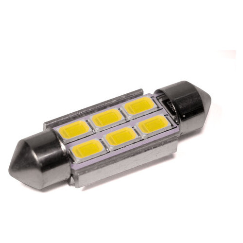 Світлодіодна лампа StarLight T11 6 діодів 5630 1W 12V WHITE / 36mm / мультиполярна фото №1