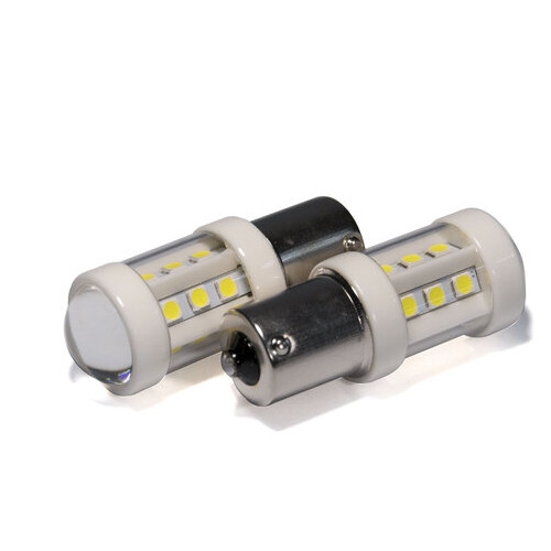 Світлодіодна лампа StarLight T25 18 діодів SMD 12-24V 6.5W WHITE прозора лінза фото №2