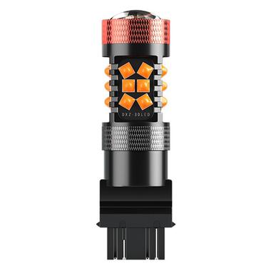 Автомобільна світлодіодна лампа DXZ G-3030-30 T25-3157 Yellow поворот+стоп сигнал потужність 30W фото №2