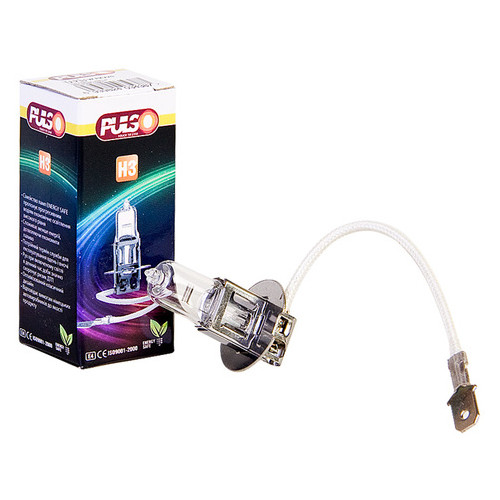 Лампа Pulso галогенная H3 PK22S 12v55w clear c box (LP-31550 (10/1000) c/box) фото №1