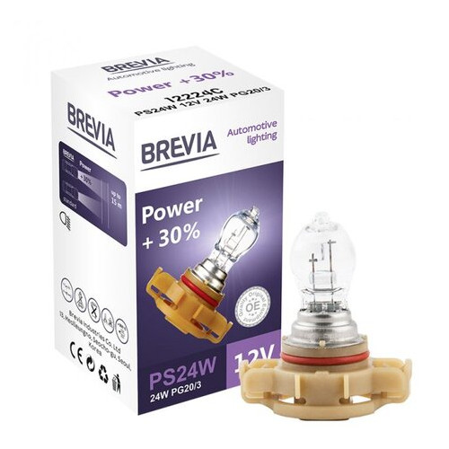 Галогенова лампа Brevia PS24W 12V 24W PG20/3 Power 30% CP 12224C фото №1