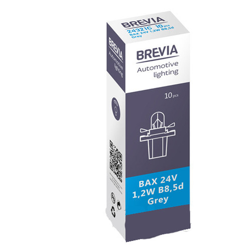 Автолампа Brevia BAX 24V 1.2W B8.5d Grey CP фото №2