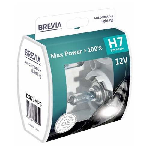 Автолампи Brevia H7 12V 55W PX26d Max Power 100% S2 фото №2