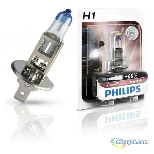 Автолампа Philips 12258VPB1 H1 55W 12V P14,5s VisionPlus фото №1