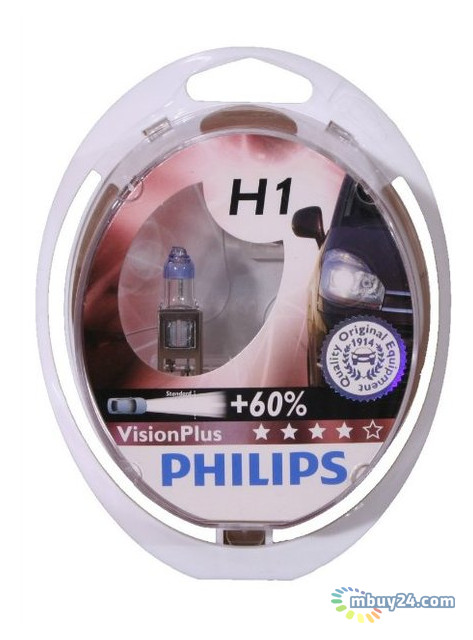 Автолампа Philips 12258VPS2 H1 55W 12V P14,5s VisionPlus фото №1