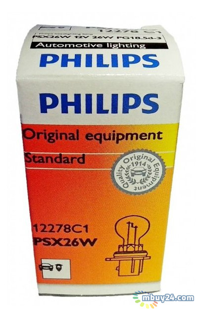Автолампа Philips 12278C1 PSX26W 26W 12V PG18.5d-3 фото №2