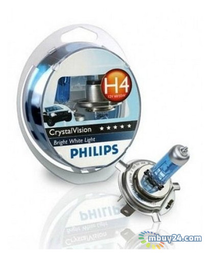 Автолампа Philips 12342CVSP H4 60/55W 12V P43t CristalVision 2xW5W фото №2