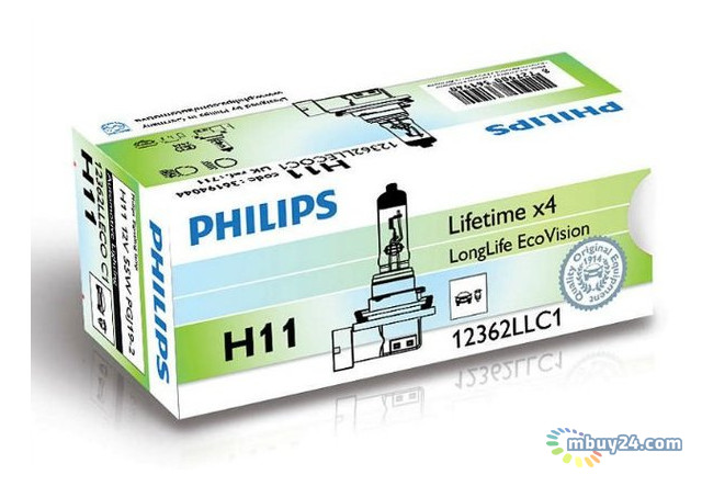 Автолампа Philips 12362LLECOC1 H11 55W 12V PGJ19-2 LLECO фото №3