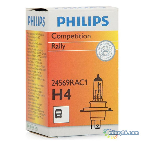 Автолампа Philips 24569RAC1 H4 100/90W 24V P43t Rally фото №1