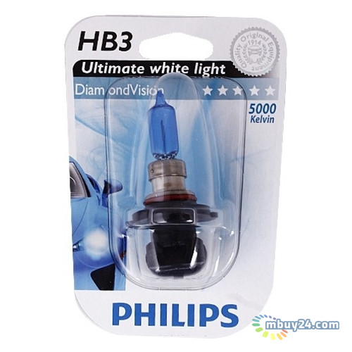 Автолампа Philips 9005DVB1 HB3 65W 12V P20d DiamondVision фото №1