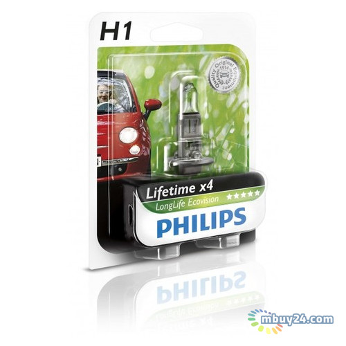 Автолампа Philips 12258LLECOB1 H1 55W 12V P14,5s LLECO фото №1