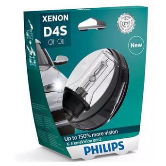 Ксенонова лампа Philips D4S X-treme Vision gen2 42402 XV2 S1 35W 150 фото №1