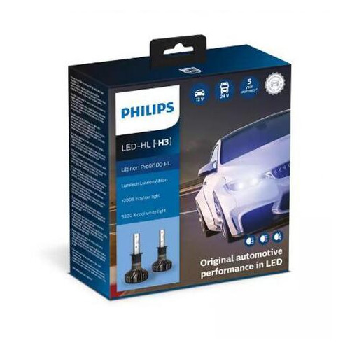 Лампи світлодіодні Philips LED H3 Ultinon Pro9000 250% 12/24V 18W фото №1
