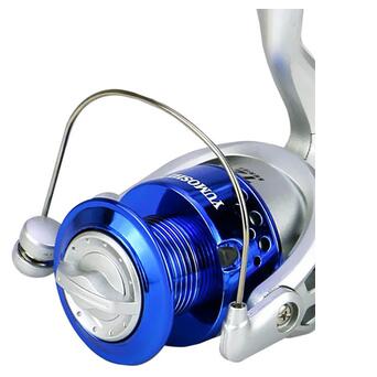 Котушка безінерційна Yumoshi SA Silver-Blue розмір 5000 для риболовлі спінінга фото №4