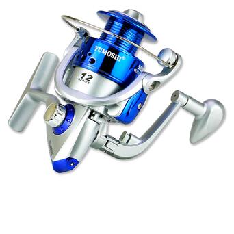 Котушка безінерційна Yumoshi SA Silver-Blue розмір 5000 для риболовлі спінінга фото №6