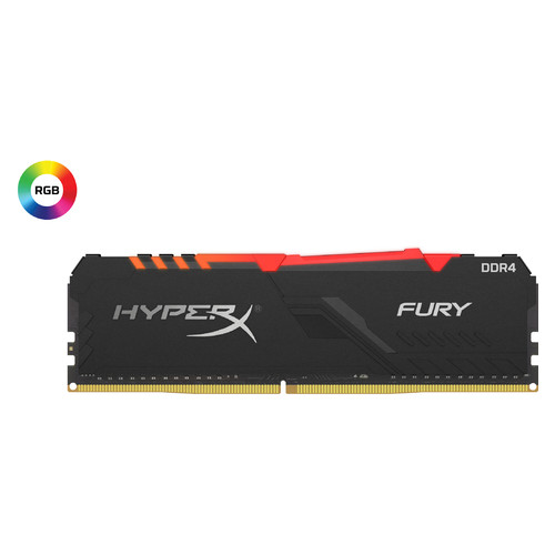 Модуль памяти DDR4 16GB/3200 Kingston HyperX Fury RGB (HX432C16FB3A/16) фото №1