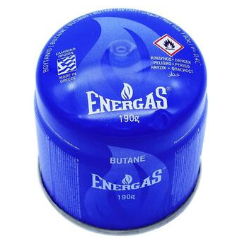 Балон газовий 1-разовий ENERGAS пробивний. 190г/330мол. Тип 200 Бутан (E417) [48] (ENE190) фото №1
