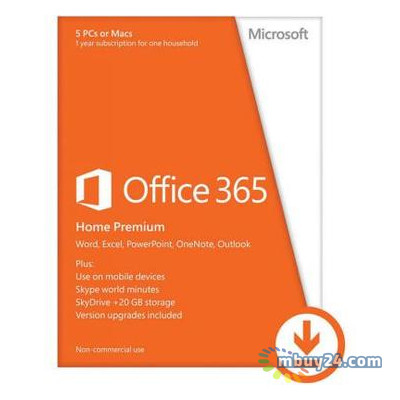 Офісне програмне забезпечення Microsoft Office 365 Home 32/64 AllLngSub PKLic 1YR Online CEE C2R NR (6GQ-00084) фото №1