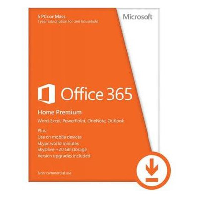 Офісне програмне забезпечення Microsoft Office 365 Home 32/64 AllLngSub PKLic 1YR Online CEE Конверт (6GQ-00084-ESD) фото №1