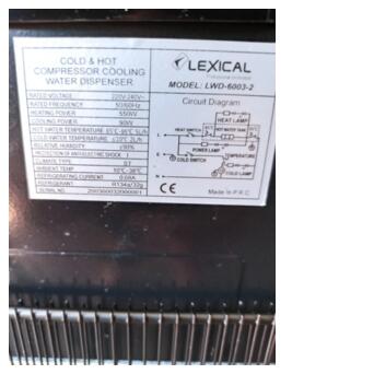 Кулер для води настільний на три крани Lexical 6002-2 високоефективний з антибактеріальним покриттям бака для води фото №3