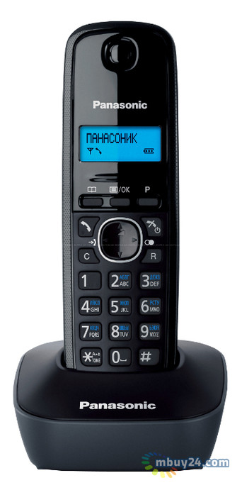 Радіотелефон Panasonic KX-TG1611UAH чорно-сірий фото №2