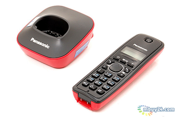 Радіотелефон Panasonic KX-TG1611UAR Чорний Червоний фото №3