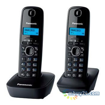 Радіотелефон Panasonic KX-TG1612UAH чорно-сірий фото №1