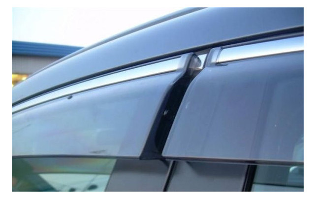 Дефлектори вікон Avtm HOCR0712 з хромом молдингом для Honda CR-V 2007-2012. фото №5