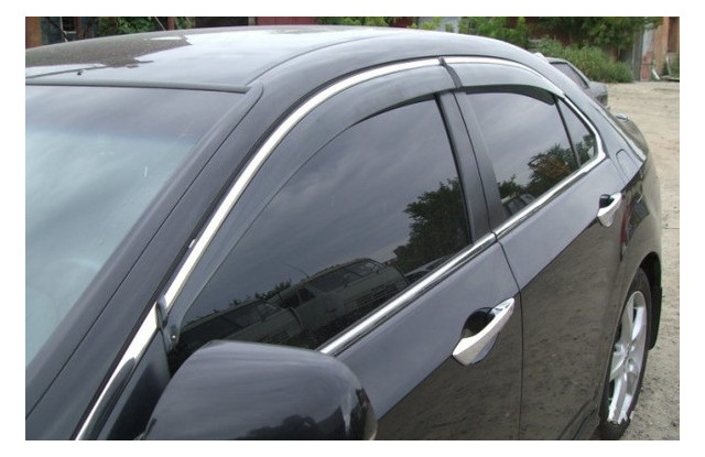 Дефлектори вікон Avtm для Honda Accord 2008-2012 Sedan (з хром молдингом) (HOAC0812) фото №1