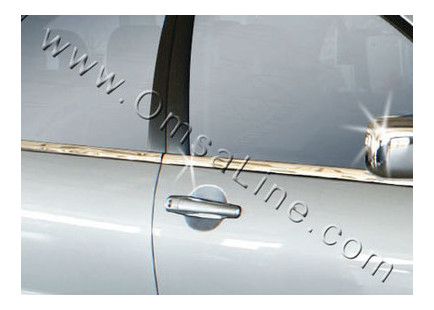 Молдинги скла нижні Carmos Mitsubishi Lancer 9 2003-2010 4шт (6450369) фото №1