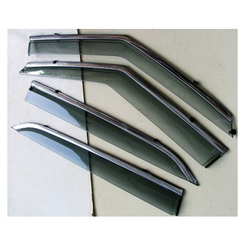 Hyundai Creta / IX25 вітровики дефлектори вікон ASP з молдингом нержавіючої сталі / sunvisors (BHYI251423-W/S) фото №1