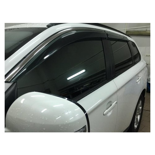 Вітровики Mitsubishi Outlander 3 дефлектори вікон ASP з молдингом нержавіючої сталі / sunvisors (BMTOT1323-W/S) фото №8