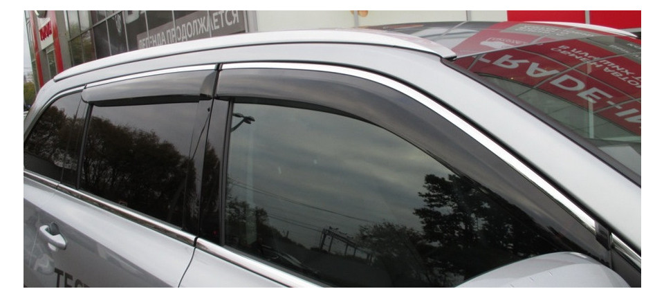Дефлектори вікон HIC для BMW X5 F15 2013 - З Хром Молдінг (BM35-M) фото №1