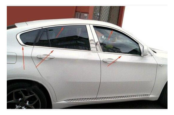 Окантовка стекол BMW X6 E71 2008-2014 10шт нерж. (64449055) фото №1