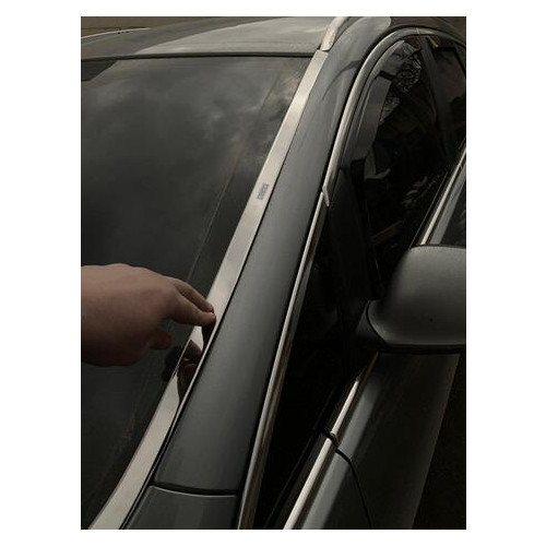 Молдинги лобового скла Opel Astra J 2010-2015 2шт. нерж. (64450548) фото №2