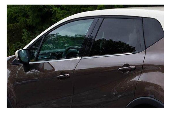 Молдинги скла нижні Renault Captur 2013 - 4шт. нерж. (6459389) фото №1