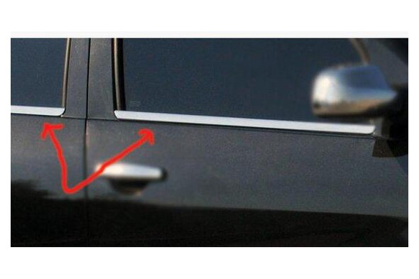 Молдинги скла нижні Renault Logan MCV 2013 4шт. нерж. (64540346) фото №1
