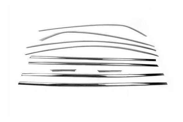 Окантовка стекол Renault Megane IV 2016- Sd 12шт. нерж. (6446388) фото №3