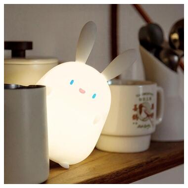 Дитячий силіконовий світильник Little Rabbit DS-RAB-1 Кролик бездротовий сенсорний міні нічник фото №4