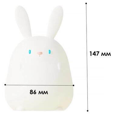 Дитячий силіконовий світильник Little Rabbit DS-RAB-1 Кролик бездротовий сенсорний міні нічник фото №7