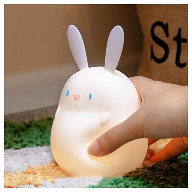 Дитячий силіконовий світильник Little Rabbit DS-RAB-1 Кролик бездротовий сенсорний міні нічник фото №2