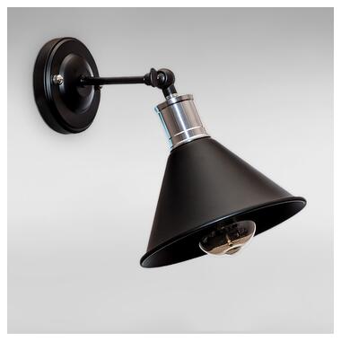 Настінний світильник  Бра Light House LS-18584F1-1 BK чорний  + хром фото №1