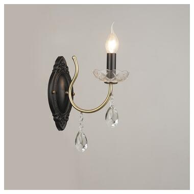 Настінний світильник бра свечи Light House SRS-18339/1W чорний з золотом фото №1
