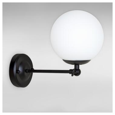 Настінний світильник Бра шар Light House LS-18150F-1 BK+WH чорний, білий плафон фото №2