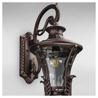 Вуличний настінний світильник Бра Light House DL-18768/1W коричневий фото №2