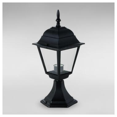 Вуличний ліхтарний стовпчик на один світильник Light House LS-18907-S-ST BK чорний фото №1