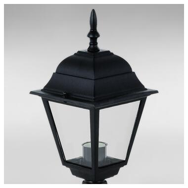 Вуличний ліхтарний стовпчик на один світильник Light House LS-18907-S-ST BK чорний фото №2